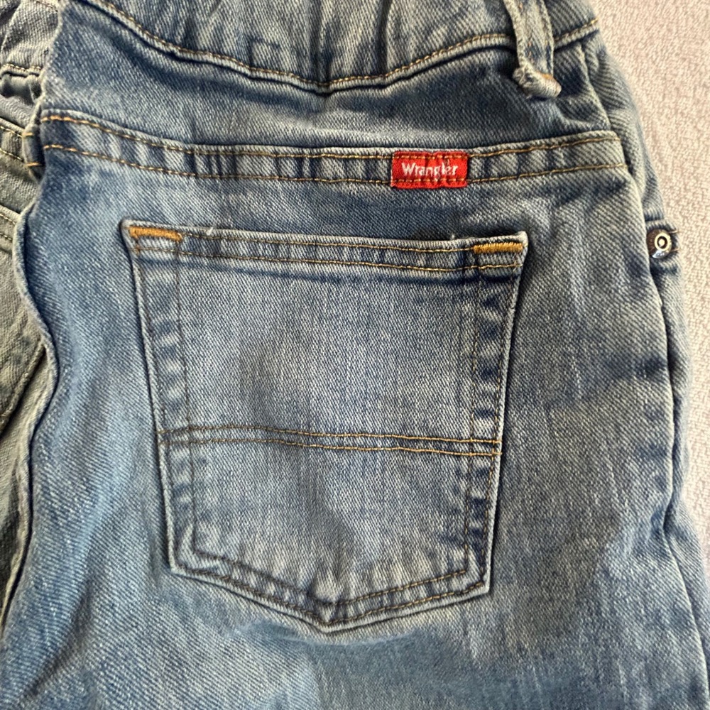 Wrangler Jeans Womens Size 14 Husky Flare Leg Light Wash Denim Pants Stretch - Picture 10 of 10